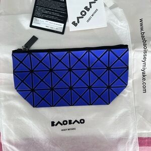 NEW Issey Miyake Blue Geometric Pouch with OG tags and dust bag